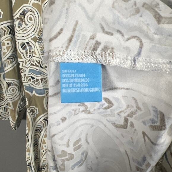 J. Mclaughlin XL Nylon Catalina Dress Women’s Carly Folklore Taupe Paisley - Picture 4 of 7